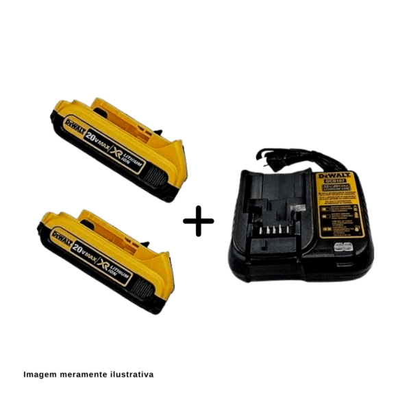 Stater Kit Cargador 4Ah DCB115 + 2 Baterías 2Ah 20V| Caja cartón