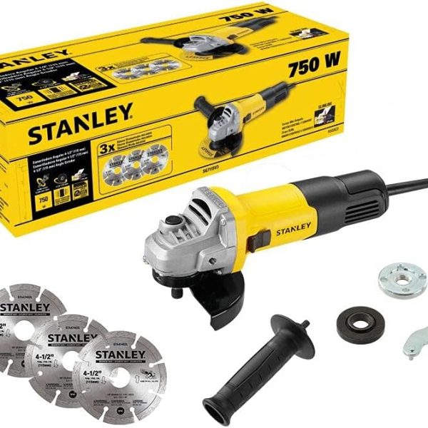 Esmeril Angular 750W SL + 3 Discos STANLEY SG7115V3-B2C